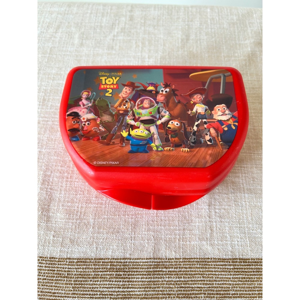 Vintage Tupperware Toy Story 2 Red Sandwich Container Disney Pixar Woody Buzz